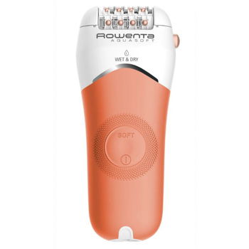 Epilator ROWENTA AquaSoft EP4920F0, 4.5W, 40 min autonomie, Wet&Dry, 4 accesorii, Skin Respect technology, corai