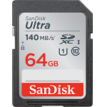 Card SanDisk Ultra SDXC de 64 GB clasa 10 UHS-I/U1 (SDSDUNB-064G-GN6IN), SanDisk