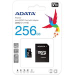 Card de Memorie MicroSD Adata Premier, 256GB, Adaptor SD, Class 10