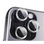 Protectie Premium Mr. Monkey Pentru Camera Din Aluminiu Si Sticla Securizata iPhone 12 Pro Max - Silver