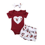 Costumas cu body si pantaloni scurti - Heart, 