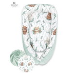 Cosulet bebelus pentru dormit MimiNu, Baby Cocoon 75x55 cm, husa 100% bumbac, bumbac certificat Oeko Tex Standard 100, Lulu Natural