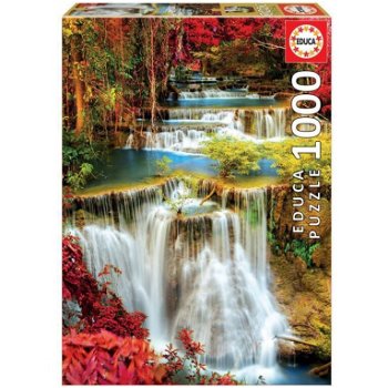 Puzzle Educa - Waterfall in deep Forest, 1000 piese
