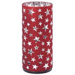 Decorațiune LED de Crăciun Cylinder with stars, roșu, 7 x 15 cm