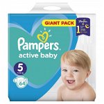 Scutece Pampers Active Baby 5 Giant Pack, 64 buc/pachet