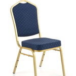 Scaun dining K66 Gold Navy, Halmar