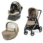 Carucior 3 In 1, Peg Perego, Book Plus S, Titania, i-Size Class, Class Beige