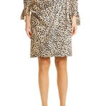 Imbracaminte Femei BOSS Vedina Spot Print Faux Wrap Satin Skirt Maple Fantasy