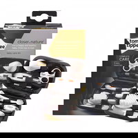 Kit ingrijire nou-nascut, Closer to Nature, Cu termometru, perie, pieptan, forfecuta, unghiera, pila unghii, periuta de dinti si aspirator nazal, Include caseta depozitare, Tommee Tippee, 0 luni+, Alb