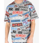Armani ARMANI EXCHANGE All Over Logo Loose Fit T-shirt Culoarea GRAY BM8213368