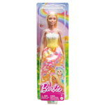 Papusa Barbie Dreamtopia - Barbie cu parul blond si galben