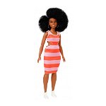 Papusa Barbie Fashionistas Mulatra cu Parul Negru Cret FXL45