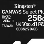 Kingston Card de memorie MicroSD Kingston Canvas Select Plus, 256GB, UHS-I, Class 10, Kingston