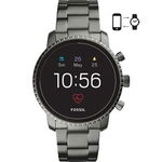 Fossil FTW4012 Men's Gen 4 Explorist HR Silicone Touchscreen Smartwatch ,Smoke