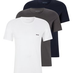 BOSS tricou din bumbac (3-pack) culoarea negru, melanj 50475284, Boss BOSS tricou din bumbac (3-pack) culoarea negru, melanj 50475284, Boss