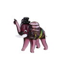 Figurina elefant, sticla, mov, 6,5x3,5x4,5 cm, GILDE