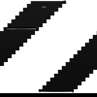 Frigider cu doua usi Heinner HF-V212BKE++, 212 l, Less Frost, Control mecanic, Iluminare LED, Clasa E, H 144 cm, Negru