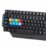 Tastatura Gembird gaming set, US layout, black