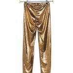Imbracaminte Femei Just One Metallic Leggings Gold
