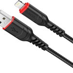 Cablu Date si Incarcare HOCO, X59 Victory, USB la tip Lightning, 1m, 2.4A, Negru