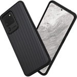 Husa pentru Samsung Galaxy S20 Ultra, MyStyle Perfect Fit cu insertii de carbon, negru