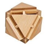 Joc logic IQ din lemn bambus Triangleblock, Fridolin, 8-9 ani +, Fridolin