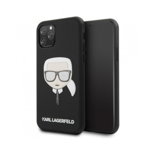 Husa de protectie Karl Lagerfeld Iconik Embossed & Glitter pentru Apple iPhone 11 Pro, Negru