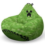 Fotoliu Puf Bean Bag tip Lounge, Minecraft Creeper, Updeco