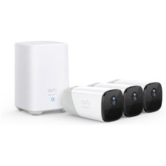 Kit supraveghere video eufyCam 2 Pro Security wireless Rezolutie 2K IP67 Nightvision 3 camere video autonomie 365 zile acumulator integrat