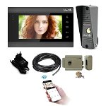 Kit VideoInterfon Smart Mentor SYKT003 WiFi Monitor Interfon Yala acces 1 locatie 7" HD 2MP SD Card InfraRed Senzor de miscare, MMD