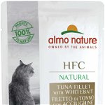 ALMO NATURE HFC Natural Plic pentru pisici, cu file de ton şi hamsii 55g, Almo Nature