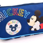 Penar etui triunghiular Mickey albastru inchis Pigna