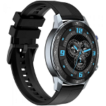 Ceas smartwatch ZTE Watch GT, oximetru SpO2, GPS, bratara silicon, Negru, ZTE