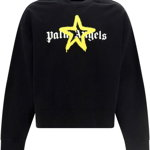 Palm Angels Star Sweatshirt BLACK/YELLOW