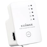 Amplificator Semnal Retea Wireless DopeBro®, Wi-Fi Range Extender 300Mbps, 802.11n b.g., 2.4GHz WLAN, Functie WPS cu Port LAN, Antene Integrate, Alb-negru, Ideal pentru Casa si Gradina, Organizator Cabluri si Cablu de Retea incluse