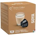 Set 64 capsule Lapte de Soia compatibile Nescafe Dolce Gusto, Italian Coffee