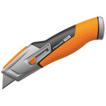 Cutit utilitar cu lama retractabila trapezoidala Fiskars CarbonMax, 1027223, 177 mm, 171 g