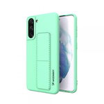 Husa Spate Wozinsky Compatibila Cu Samsung Galaxy S21 5g, Cu Stand Metalic Pe Spate, Protectie La Camera - Verde Menta, Wozinsky