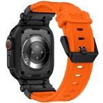 Accesoriu smartwatch Titanium compatibila cu Apple Watch 4/5/6/7/8/9/SE/Ultra1/2 42/44/45/49mm Black, Mobile Origin