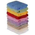 Set 10 prosoape Rainbow, Multicolor, 100% bumbac, 30 x 50 cm, 