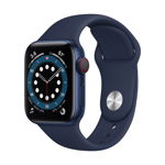 Smartwatch Apple Watch Series 6 GPS + Cellular 40mm 4G Carcasa Blue Aluminium Bratara Deep Navy Sport Band