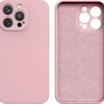 Husa din silicon pentru iPhone 14 Plus din seria Silicone Case de culoare roz, ForIT