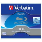 Mediu Optic BD-R SL Datalife 25GB 6X Jewel Case No ID, Verbatim