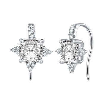 Cercei din argint Shiny Crystals, EdenBoutique