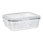 Caserola cu capac, Wenko, Pacu, 1 L, 21 x 15 x 7.5 cm, sticla/polipropilena/silicon, transparent, Wenko