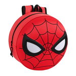 Rucsac pentru gradinita Spiderman rotund 3D 28.5 cm rosu