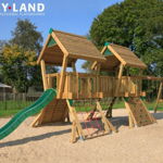 Spatiu de joaca din lemn Hy-Land Swing Modul Q, Hy-Land