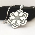 Lantisor cu pandantiv personalizat - simbol Star Wars - Sith Empire Emblem - Argint 925, Chic Bijoux