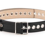 Alexander McQueen Leather Belt With Eyelets BLACK, Alexander McQueen