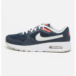 Nike, Pantofi sport de piele cu logo contrastant Air Max Sc, Alb, Albastru ultramarin, 8.5